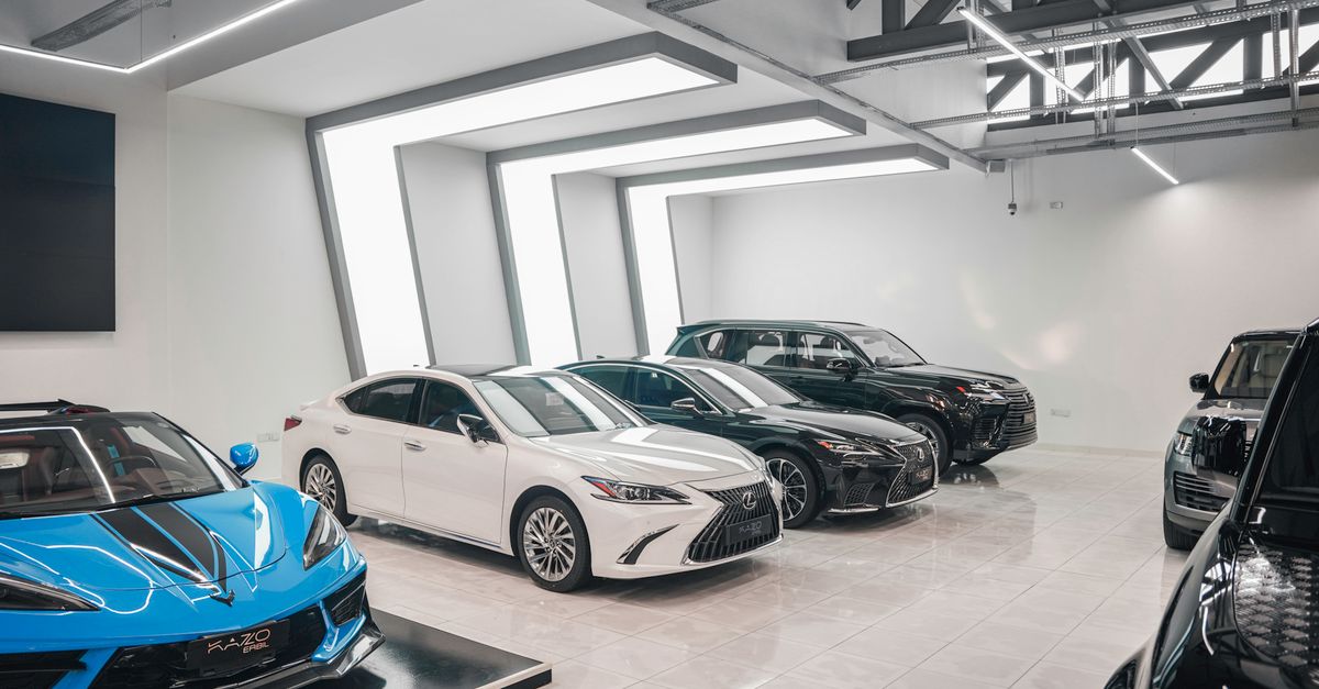 Modern Ottawa car dealership showroom with vehicles on display